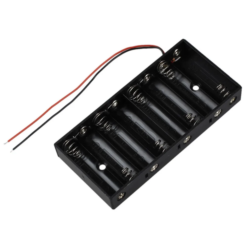 

New Plastic 8 X 1.5V AA CELL Battery Holder Storage Box standard 12V Case with Wire Leads