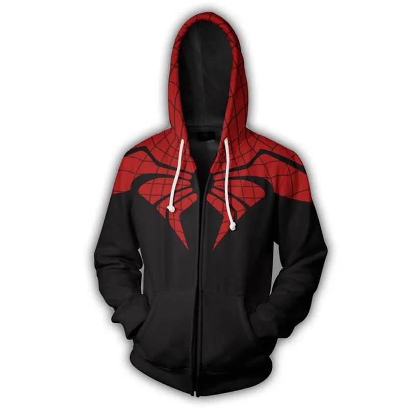 2018 Autumn Winter Scarlet Spider Zip Up Hoodie Man Hoodies Sweatshirts
