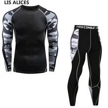 Новинка, мужские быстросохнущие компрессионные кальсоны для фитнеса, занятий спортом, Мужские осенне-зимние комплекты термобелья для пробежек и тренировок