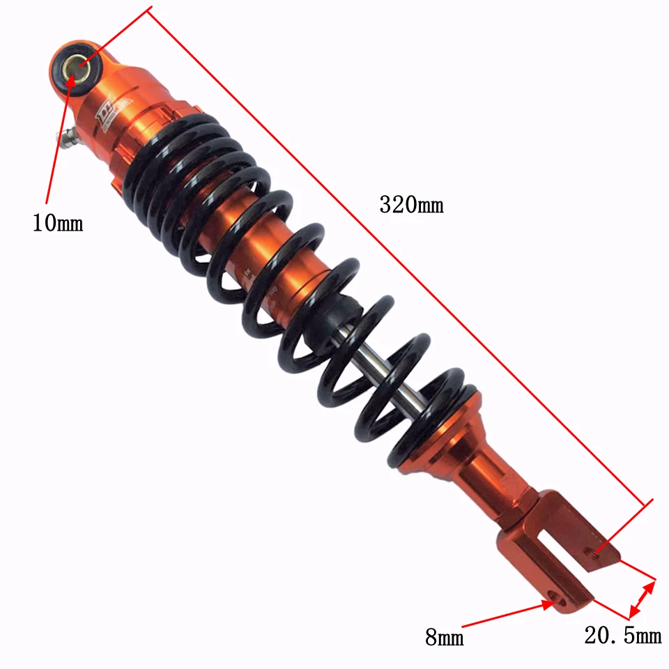 Универсальный 320 мм 12," Задний амортизатор мотоцикла задняя подвеска для одного амортизатора мотоцикла