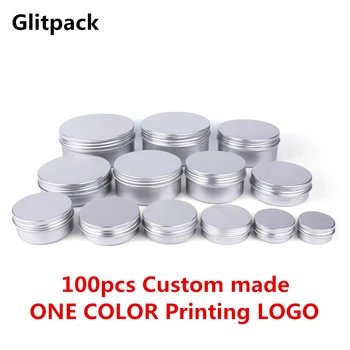 

Custom Made Print 10ml 15ml 30ml 80ml 100ml 150ml 200ml aluminum jar with lid empty tin jar round pots container jar cosmetics