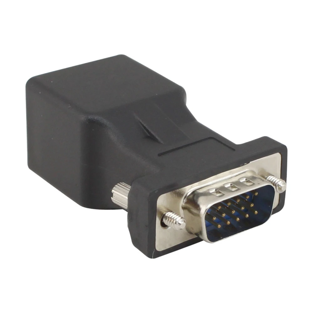 VGA удлинитель штекер к локальной сети CAT5 CAT5e CAT6 RJ45 сетевой кабель женский адаптер