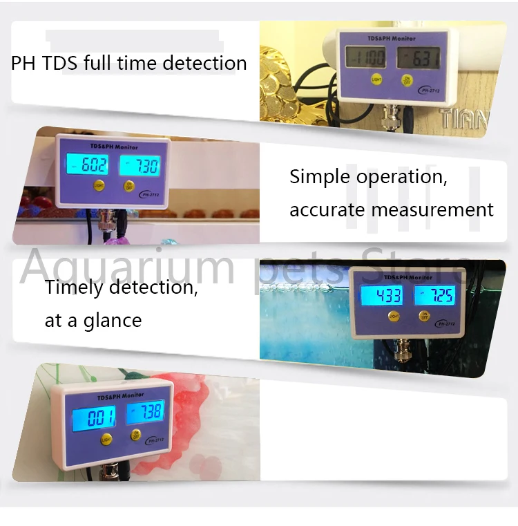 Аквариум тест качества воды TDS значение/PH значение долгосрочный монитор аквариум pH тестер прибор для измерения PH для аквариума