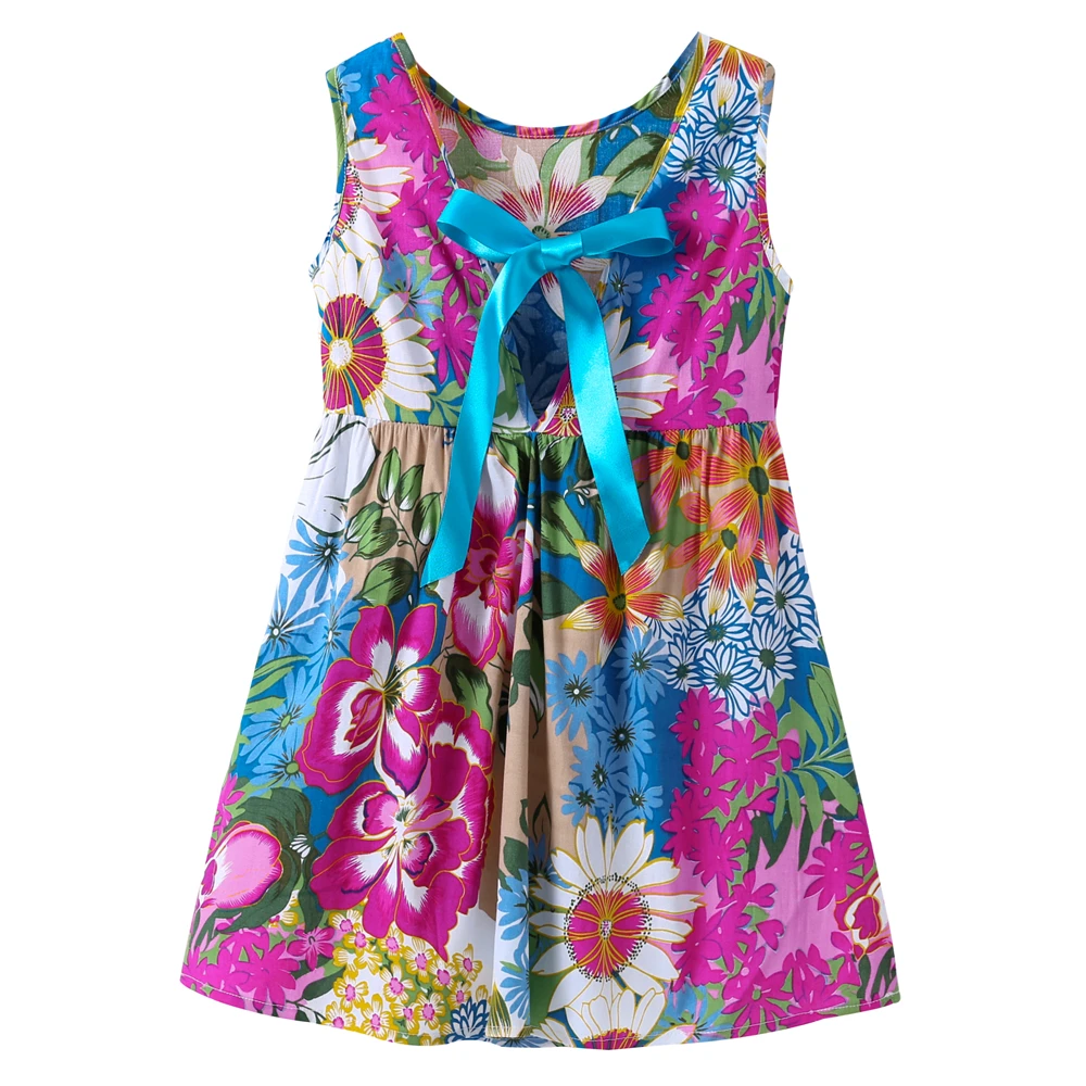 Yeedison Flower Baby Girls Dress Summer Casual Toddler Kids Vest Dresses For Girls 2018 Beach Party Dress Child Princess Costume (2)