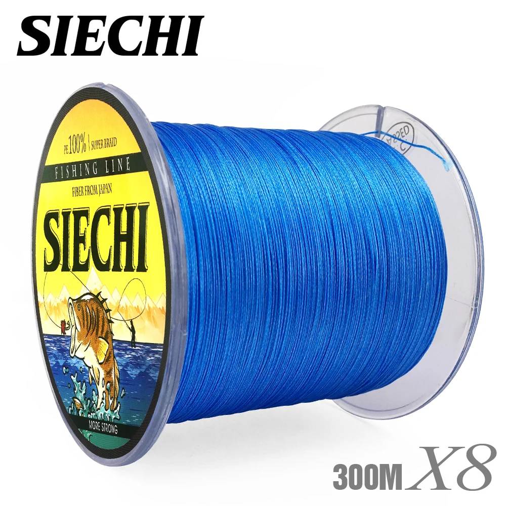 

SIECHI 300M 8 Strand Braided Fishing Line Multicolor Super Strong 8 Wire Multifilament Fishing Line Saltwater Thread 20-88LB