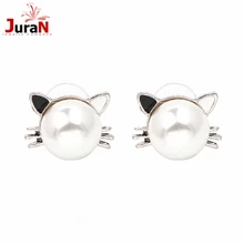 JURAN 2018 New Fashion Statement Jewelry Luxury Simulated Pearl Earrings for Women Wedding Engagement Round stud Earring