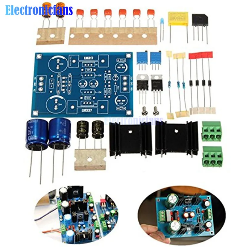 LM317 LM337 Adjustable Filtering Power Supply Module AC DC Voltage