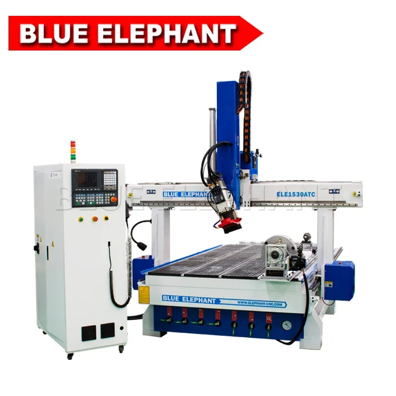 Профессиональный 4 осевой фрезерный станок atc с ЧПУ Blue Elephant для дерева цена на