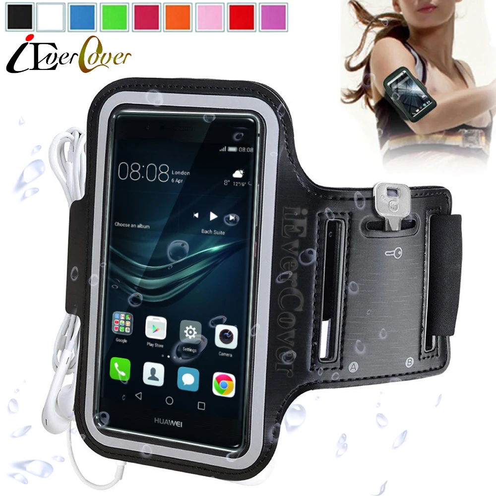 Sport Arm Band Jogging Case For Huawei P9 Plus P9 Lite Honor 8 V8 6x 5x 5c Honor 7 Lite Gx8 G9 Plus Waterproof Pu Leather Bag Case For Huawei P9 Case For Huaweicase