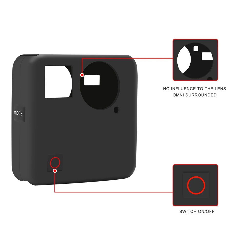 Мягкий силиконовый защитный чехол для GoPro Fusion Action camera, чехол для Go Pro, аксессуары