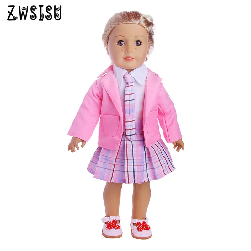 

New hot dress cute dress for 18-inch American doll and 43cm born baby doll accessories