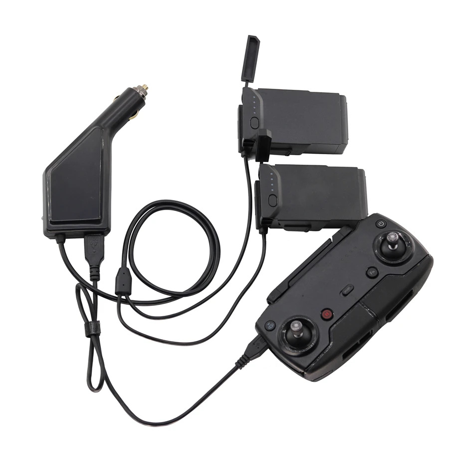 Автомобильное зарядное устройство 3 в 1 для DJI Mavic AIR адаптер 2 батарей и пульта