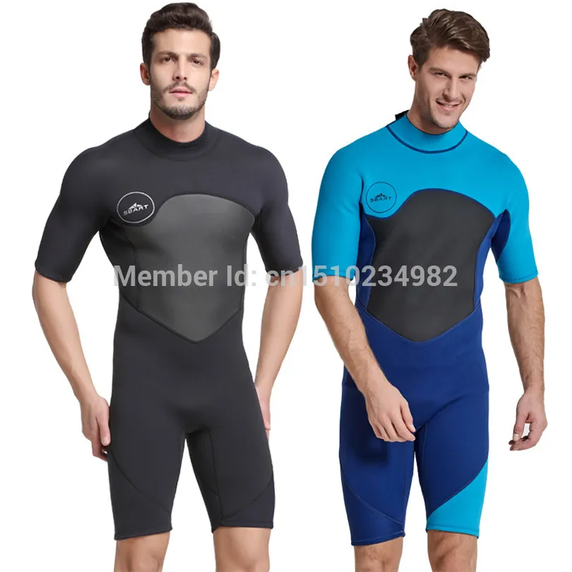 

SBART 2MM Short Sleeve Neoprene Wetsuit Men Warm Winter Swimming Scuba Diving Suit Triathlon Wetsuit for Surfing Snorkeling
