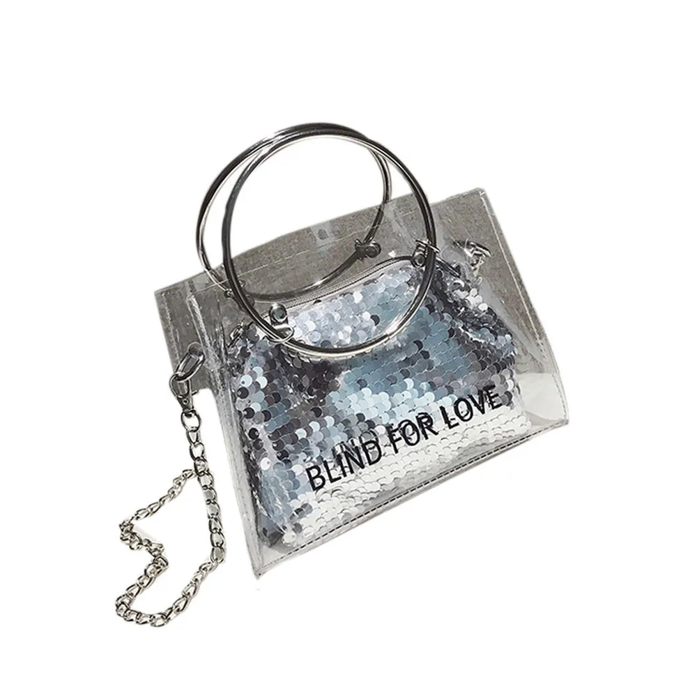 

Fashion Women Laser Transparent Jelly Bag Top-handle Bags Female Handbag Tote Lady Portable Crossbody Shoulder Flap 10Jul 23