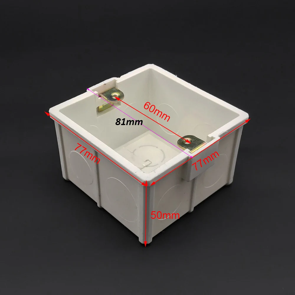 Description Picture 2 of itemThicker Material 86 Type Home Switch Panel Thermostat Wall Holder International Standard Cassette Dark Mounting Box