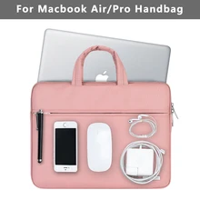 Новая водонепроницаемая сумка для ноутбука Macbook Чехол Air 13 Pro 13 retina сумка для женщин и мужчин одноцветная 12 13,3 15,6 дюймов Mac Book Air 13 Чехол