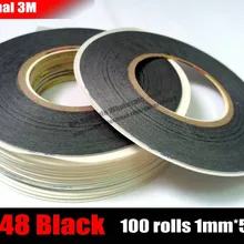 100 рулонов(1 мм* 50 м) 3 м 9448AB черный двухсторонний акриловый клейкий тканевый Скотч для iphone ipad htc экран стекло lcd