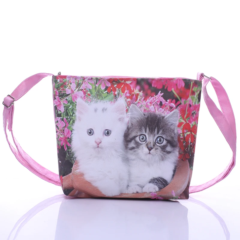 

Cartoon Cute Cat Printed Children Bags Girls Mini Bags Satchel Shoulder Bags For Kids Schoolbag Handbag Baby Girl Messenger Bags