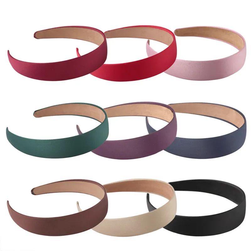 

XDOMI Women Wide Headband Fashion Canvas Hair Band Headwear Hairbands Boutique Hair Hoops For Girl Satin Alice Hair Accessories