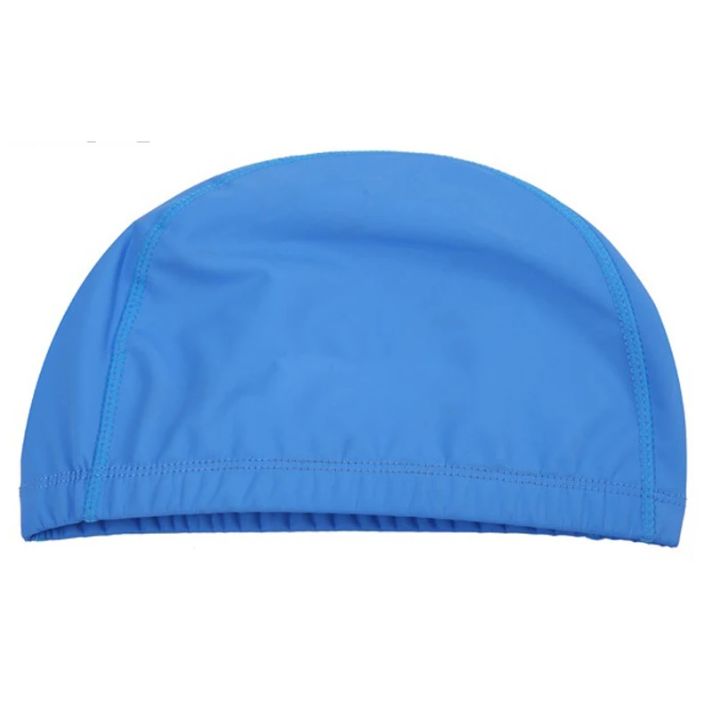 Waterproof PU Fabric Swimming Cap for Adults - Ear Protection and Extra Coverage for Long Hair