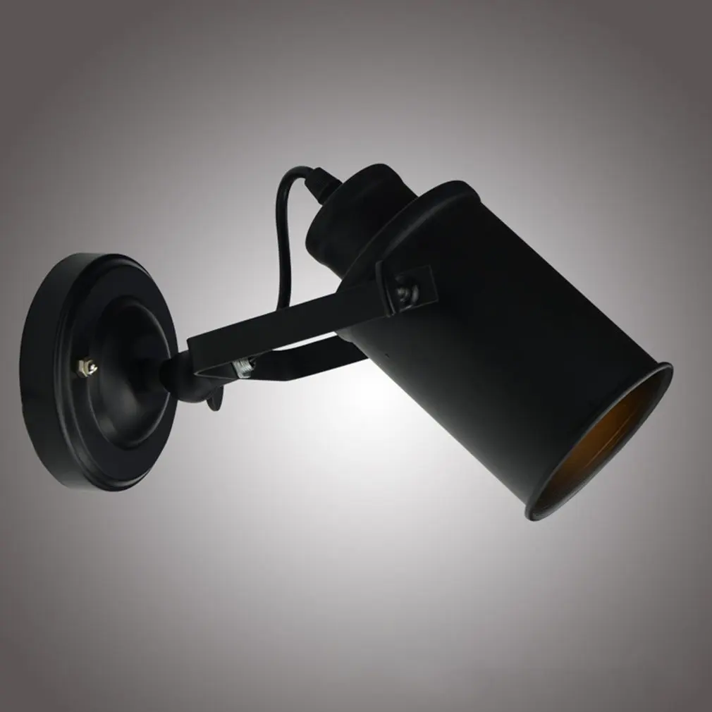 Высокое качество, винтажный стиль, окрашенная железная головка, настенное крепление E27, держатель лампы, регулируемый угол, Одна Головка, для дома, отеля, Декор, распродажа