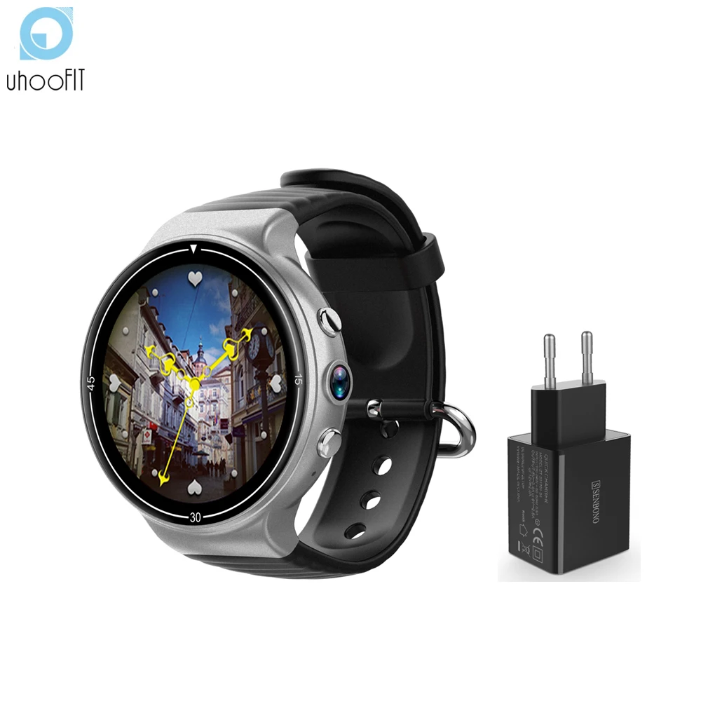 Uhoofit Смарт часы Android 7 0 LTE 4G Sim WI FI 1 39 дюймов 2MP Камера gps сердечного ритма трекер
