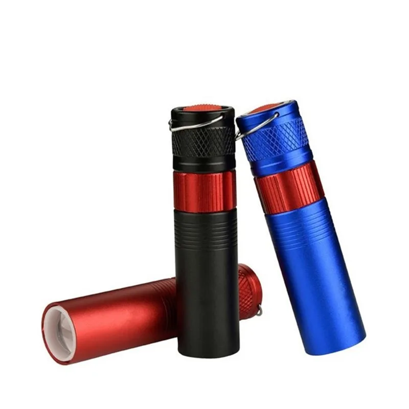 

Gylbab 1pc hand torch lamp mini portable MI AA battery aluminium lipstick shape magnet zoom len gift night walk women flashing