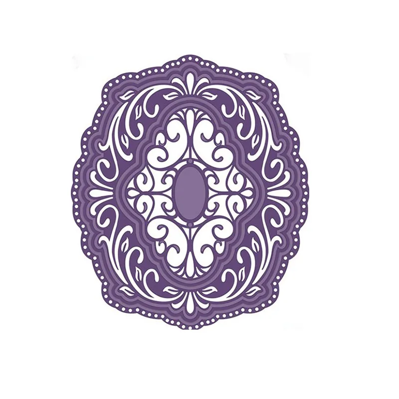 

Retro Oval Flower Frame Metal Cutting Dies Stencil for DIY Scrapbooking Paper Cards Making Decorative Crafts Supplies New 2018