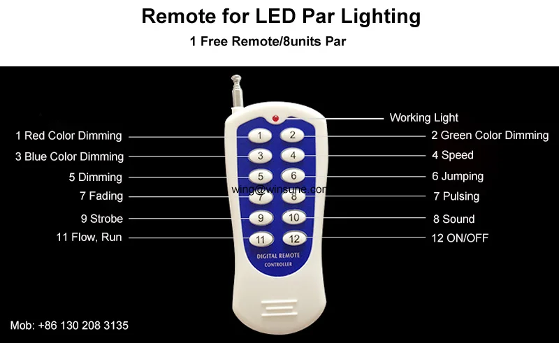 Remote DISCO BAR DJ LED PAR LIGHT