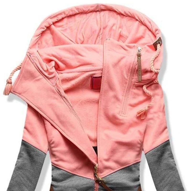  Surmiitro Spring Women Jacket 2019 Autumn Winter Oversized Hooded Sweatshirt Zipper Hoodies Plus Si