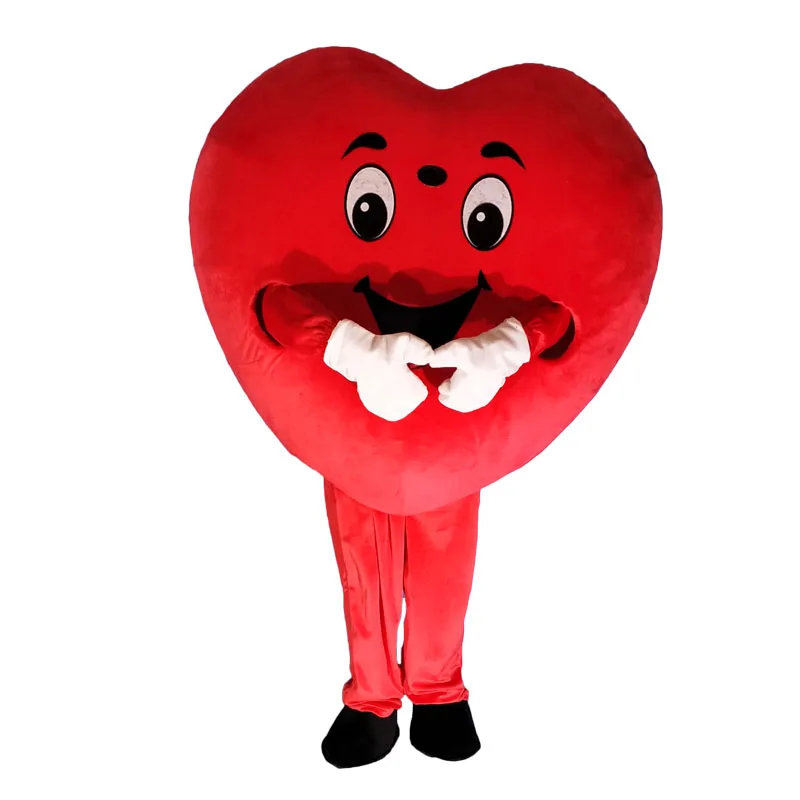 Red Heart Love Mascot Costume Halloween Christmas Birthday Party Valentine's Day Cosplay