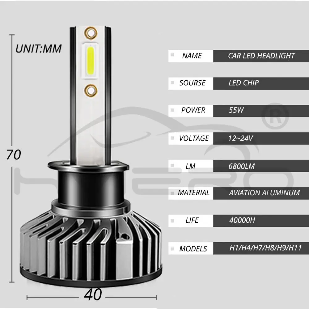 2X F2 COB со светодиодными кристаллами для H4 H7 H1 9005 HB3 9006 HB4 H8 H9 H11 авто светодиодный автомобильный светильник головной светильник 12V 10000LM 6500K лампа противотуманных фар с возможностью креативного светильник лампочка