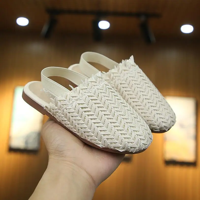 

Girls Home Slippers Kids Weave Sandals Boy 2019 Summer Fashion Casual Sandals Comfortable Children's Slipper Flat Shoes