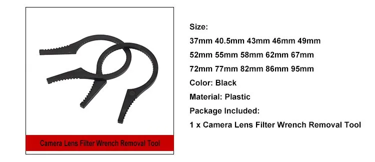 Фильтр гаечный ключ объектив UV CPL ND снятие фильтра инструмент 2 шт./лот для камеры DSLR 67 мм 72 мм 77 мм