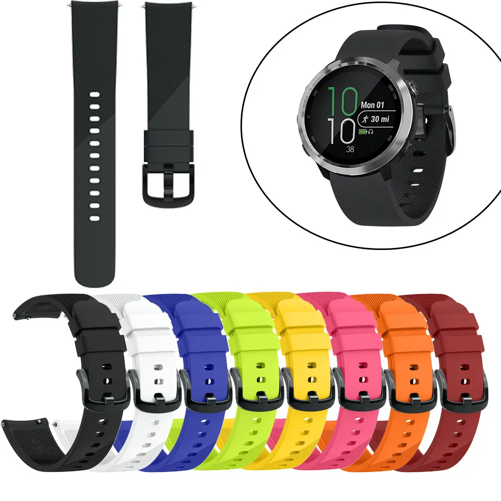 Силиконовый браслет для Garmin vivoactive3 Forerunner 645 мягкий силиконовый сменный