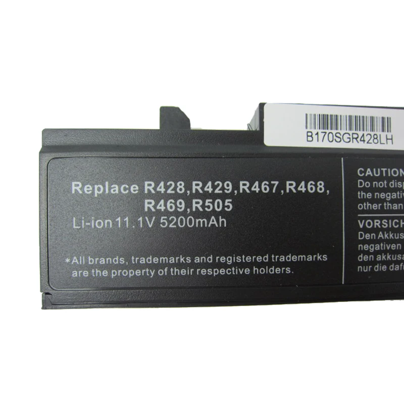 6cells Laptop Battery for SAMSUNG R580 R540 R530 R429 R520 R428 R522 R528 R420 R425 R780 R525 AA-PB9NC6B AA-PB9NS6B bateria akku
