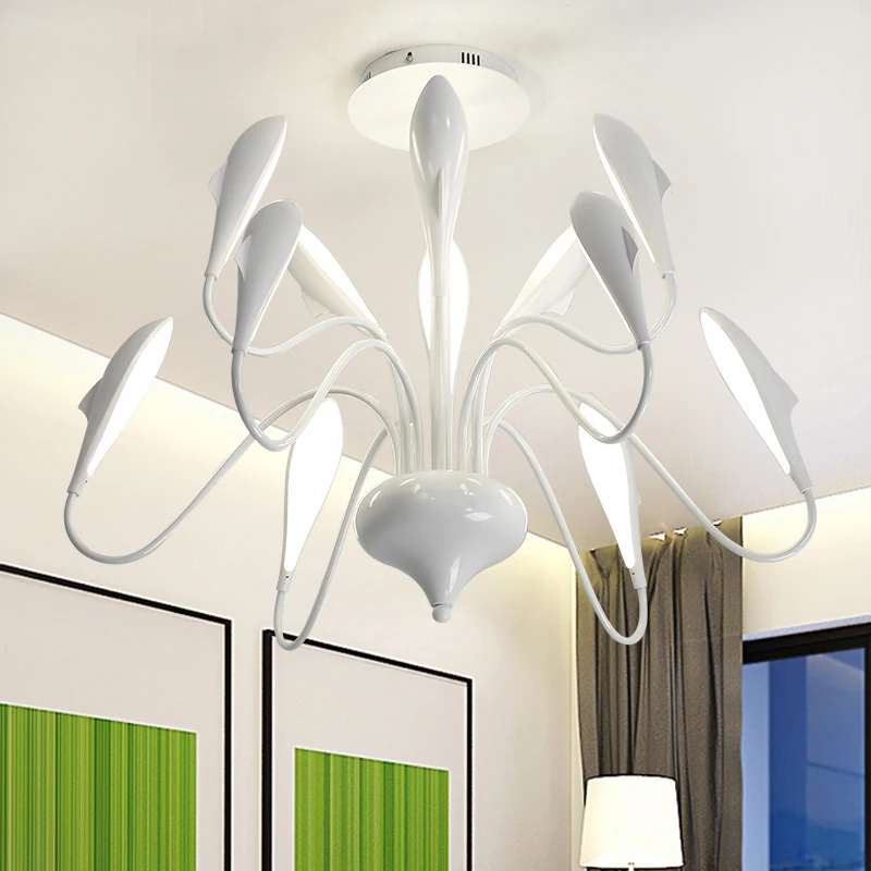 

Swan led chandelier for Living room Bedroom KItchen lustre led luminaria Suspendsion Lighting modern ceiling chandelier