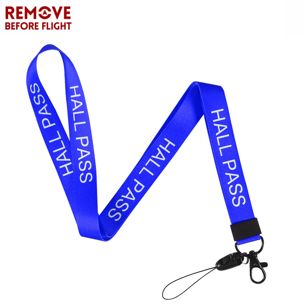 BLUE Hall Pass Lanyards and School Passes Set Keychain Lanyard ID card Holder (2)