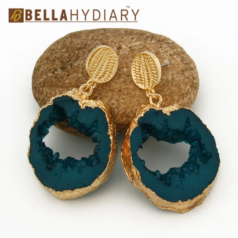 druzy earrings jewelry Ohrringe bijoux earings earring earing pendientes brinco big earrings vintage jewelry wedding earrings geometric earrings long earrings gifts for women resin earrings korean earrings (2)