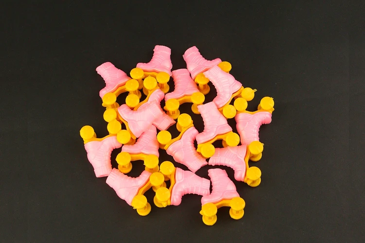 Doll Shoes 5 pair / lot Pink Roller Skates For barbie doll Fashion Short boots