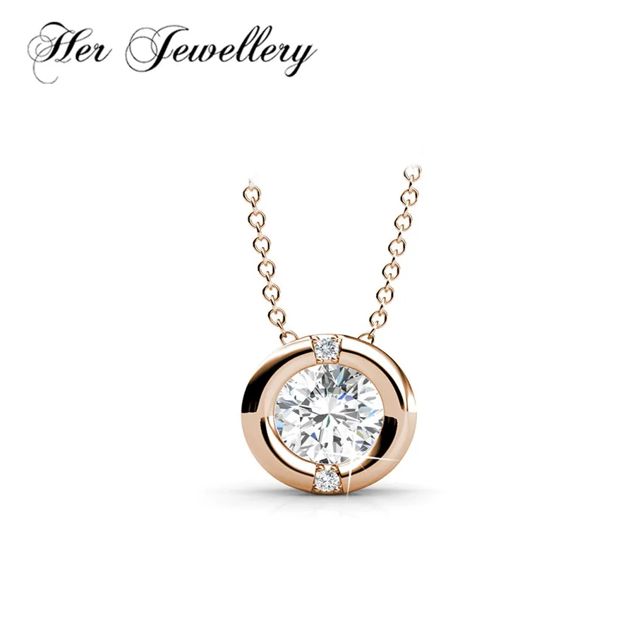 

Her Jewellery Korean pendant fashion round necklace Pendant for Girl Made with crystals from Swarovski HP0081