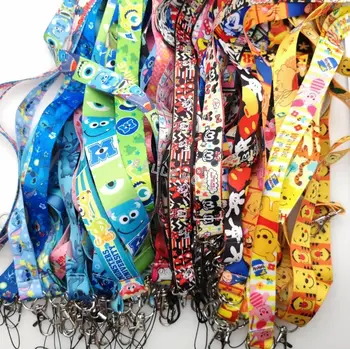 

50 Pcs Popular Cartoon mickey Minnie Neck Straps Lanyards ID Card,Key Condole belt Mixed L561