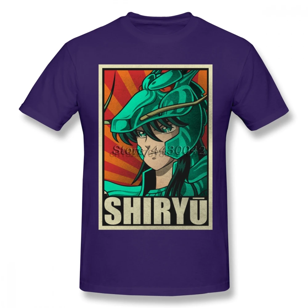 Saint Seiya Shiryu футболка для Для мужчин дропшиппинг Изделие из хлопка с короткими