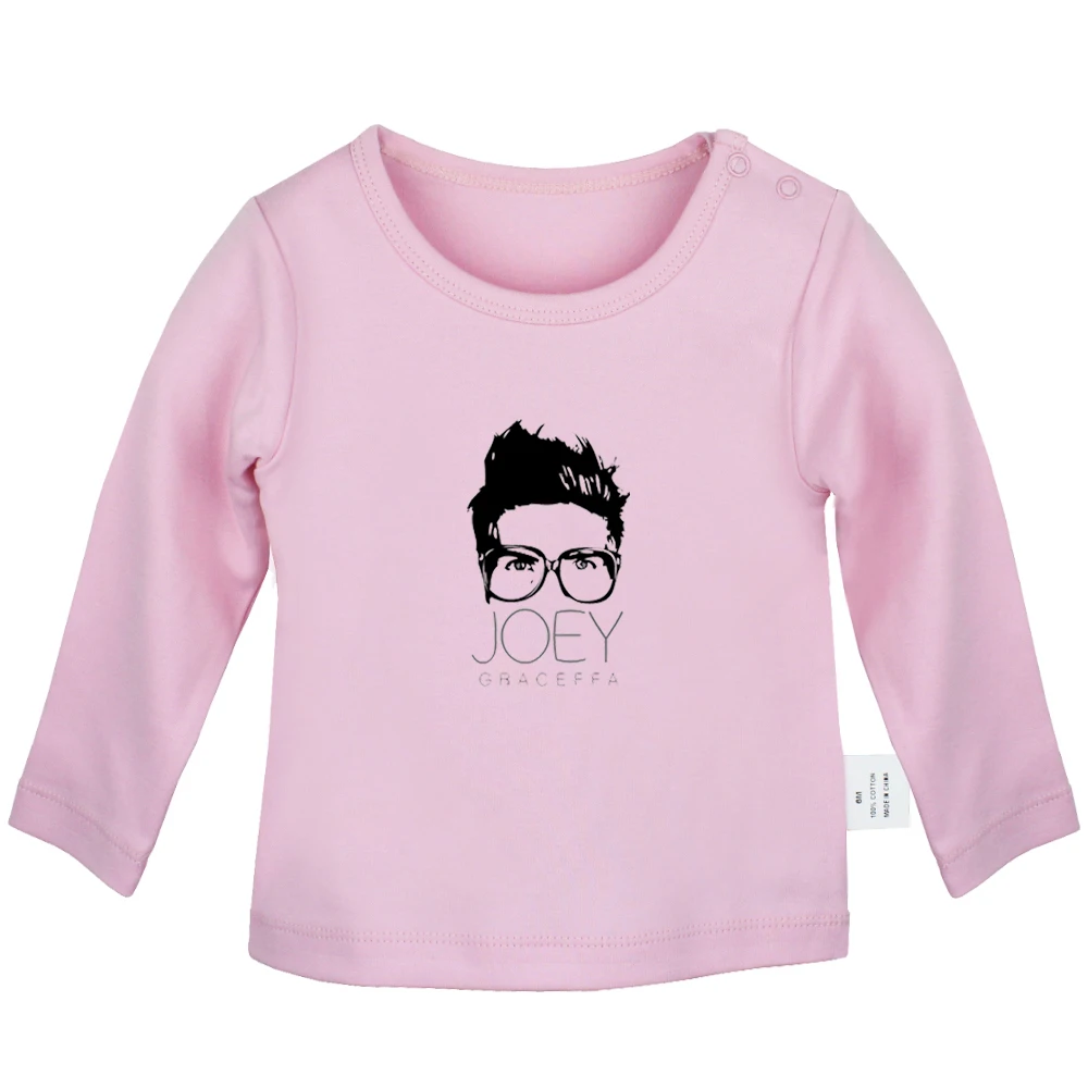 

Joey Graceffa Calligraphy Pattern Sunflowers Halloween Newborn Baby T-Shirts Toddler Graphic solid color Long Sleeve Tee Tops