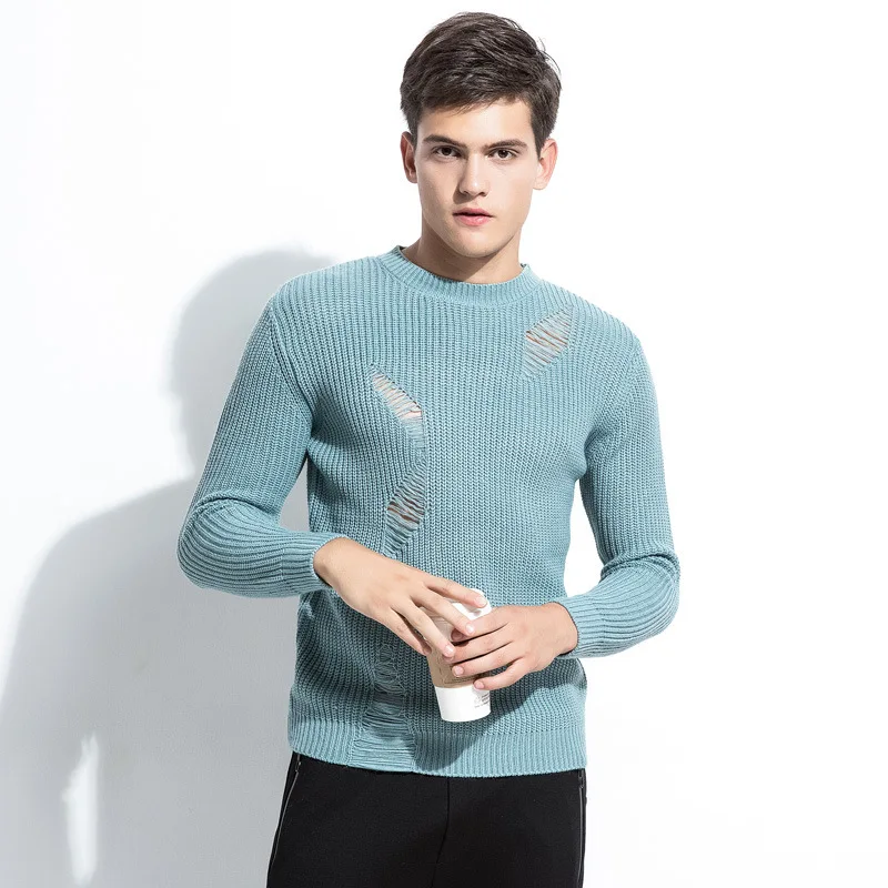 MRMT 2018 Brand New Holes Men's Sweaters for Male Wear
