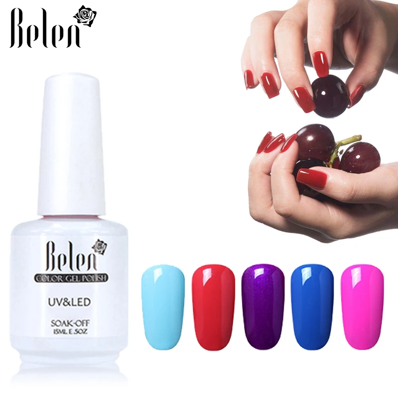 

Belen Sales Promotion 15ML UV Gel Nail Polish Gel Varnish Lacquer Nail Art DIY Soak off Organic Enamels LED UV Nail Gel Polish