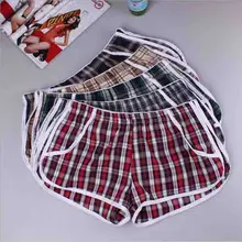 Мужские эластичные мягкие хлопковые дышащие свободные шорты модные простые клетчатые Домашние Шорты пляжные повседневные шорты