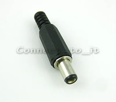 

Free shipping (6 pieces/lot) DC Plug Connector 2.1mm x 5.5mm DC Power Adapter Plastic Cover 45mm Plug for Cable