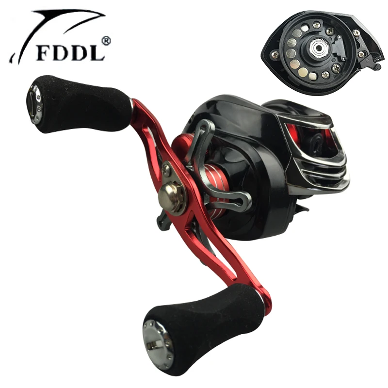 

FDDL 6.3:1 6+1BB Fishing Reel Feede baitcasting reel Fishing Reels Bait Casting Carretilha de pesca shimano Low Profile Reel