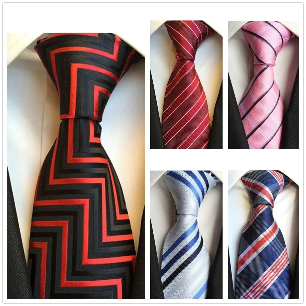 

HOOYI Ties for Men Fashion Neck Tie Wedding Stripe Male Shirt Neckties Party Gift 8cm